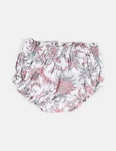 NoName Cubrepañal blanco estampado floral