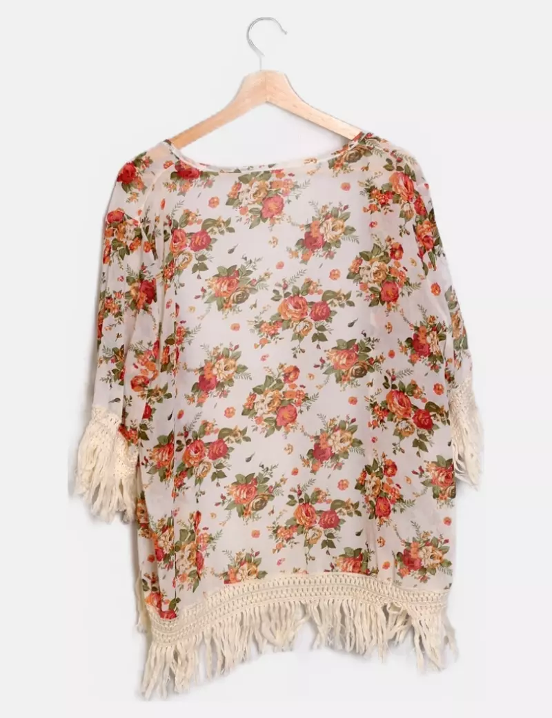 NoName Kimono blanco estampado floral