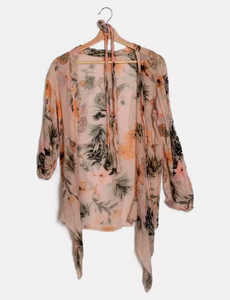 NoName Kimono rosa estampado floral