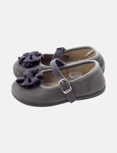 NoName Mercedita de antelina gris con lazo