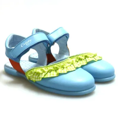 OILILYMerceditas con talon abierto y velcro celeste Oilily 31403