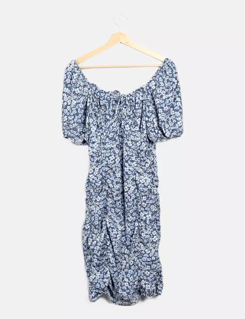 ONLY Vestido azul estampado floral