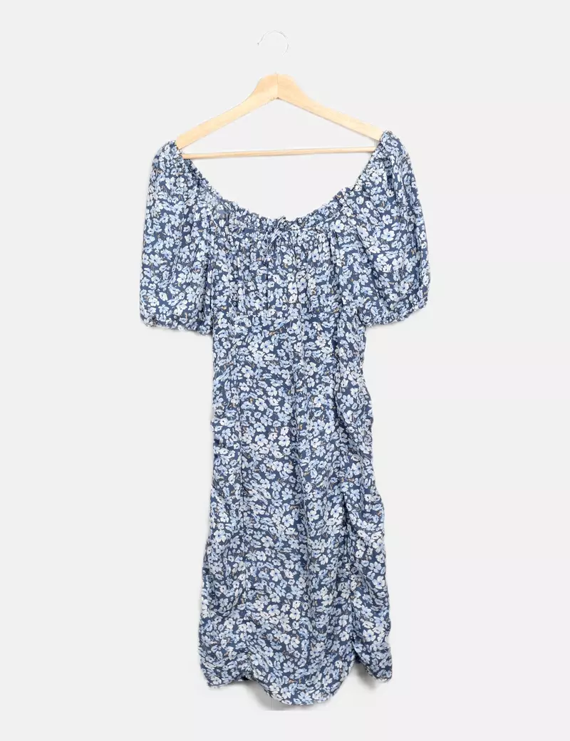 ONLY Vestido azul estampado floral