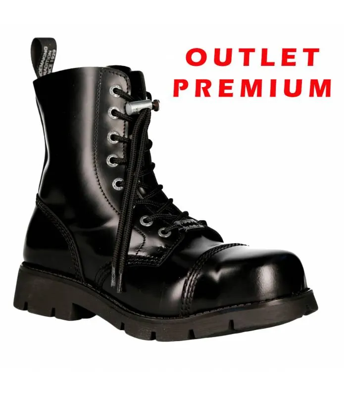 OUTLET PREMIUM  BOTA RANGER PUNTA DE ACERO UNISEX NEW ROCK ORIGINAL NEGRO M.RANGER008CMTCS1