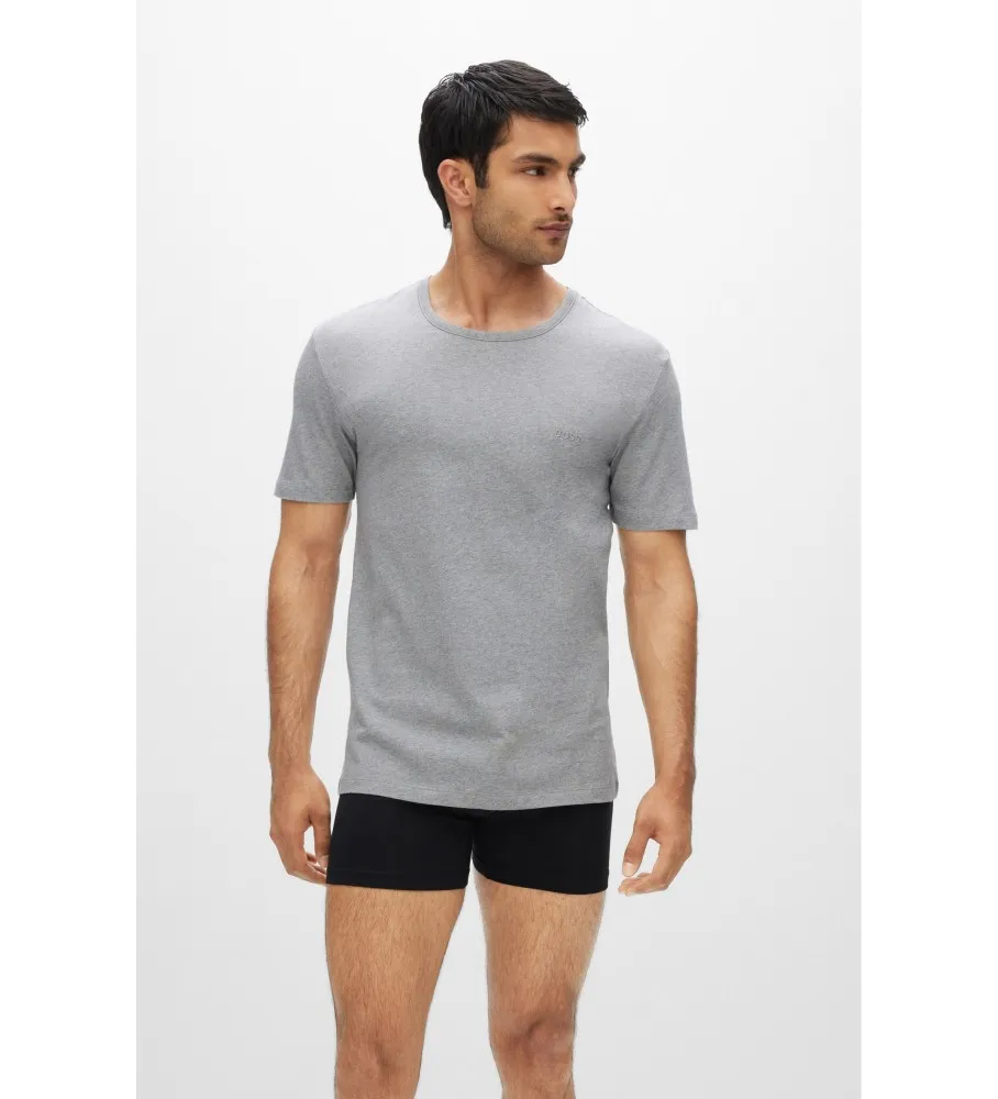 Pack 3 Camisetas RN Clásico negro, blanco, gris