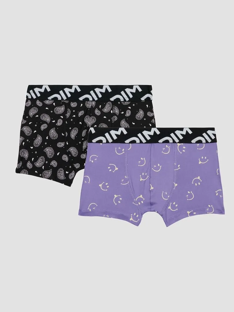 PACK DE 2 BOXERS ESTAMPADOS  PURPURA