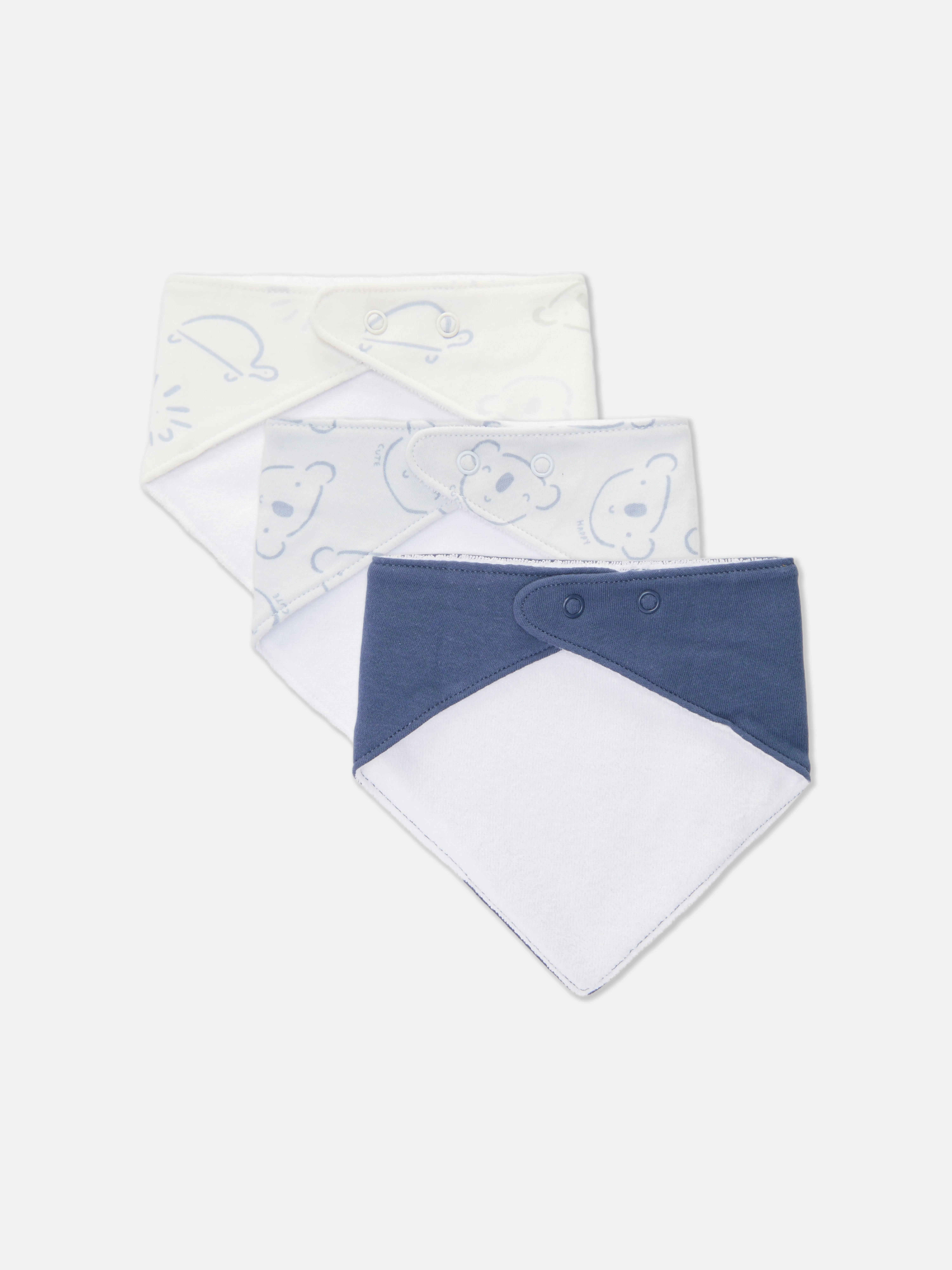 Pack de 3 baberos tipo bandana con animales