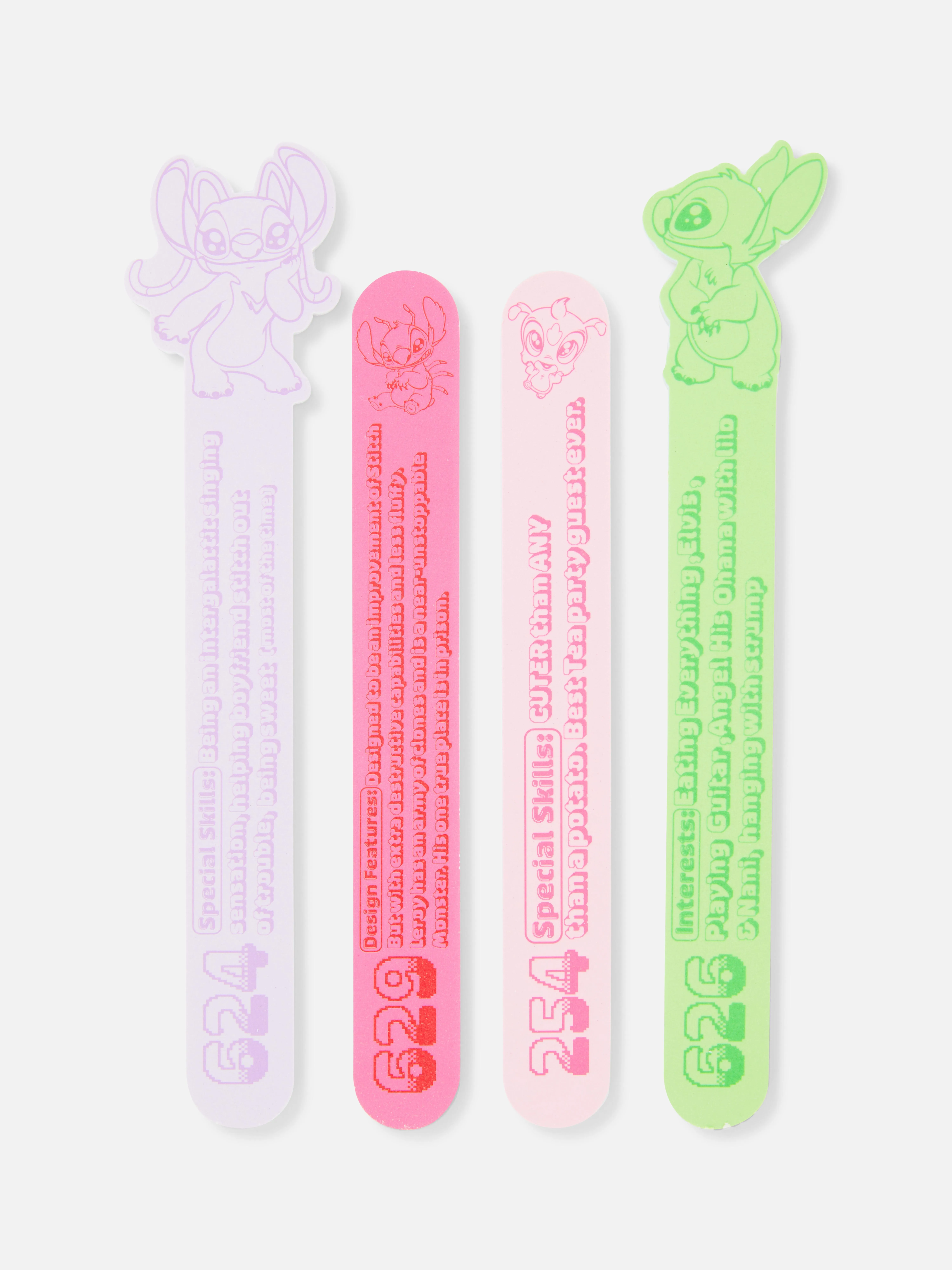 Pack de 4 limas de uñas de Lilo y Stich de Disney