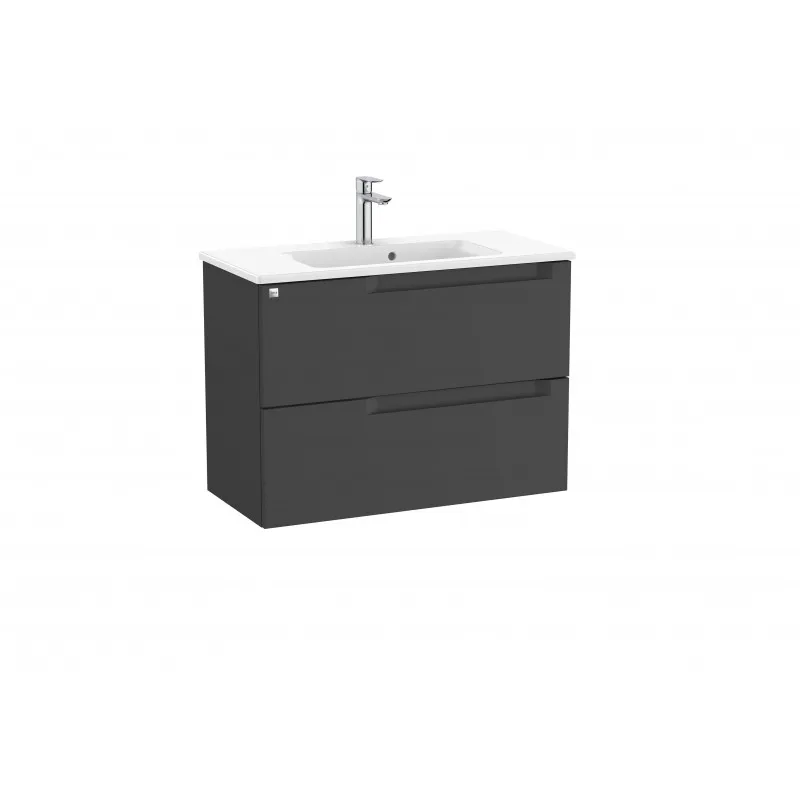 PACK UNIK MUEBLE BASE COMPACTO DE DOS CAJONES + LAVABO ALEYDA  ROCA