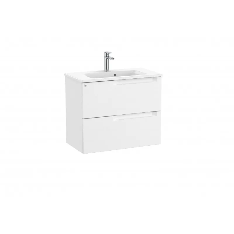 PACK UNIK MUEBLE BASE COMPACTO DE DOS CAJONES + LAVABO ALEYDA  ROCA