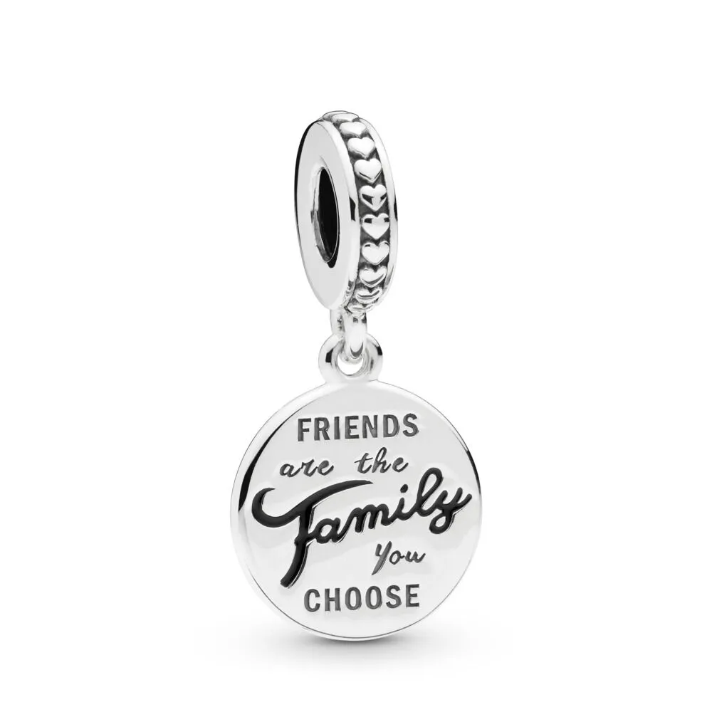 PANDORA Charm colgante en plata de ley Los Amigos Son Familia