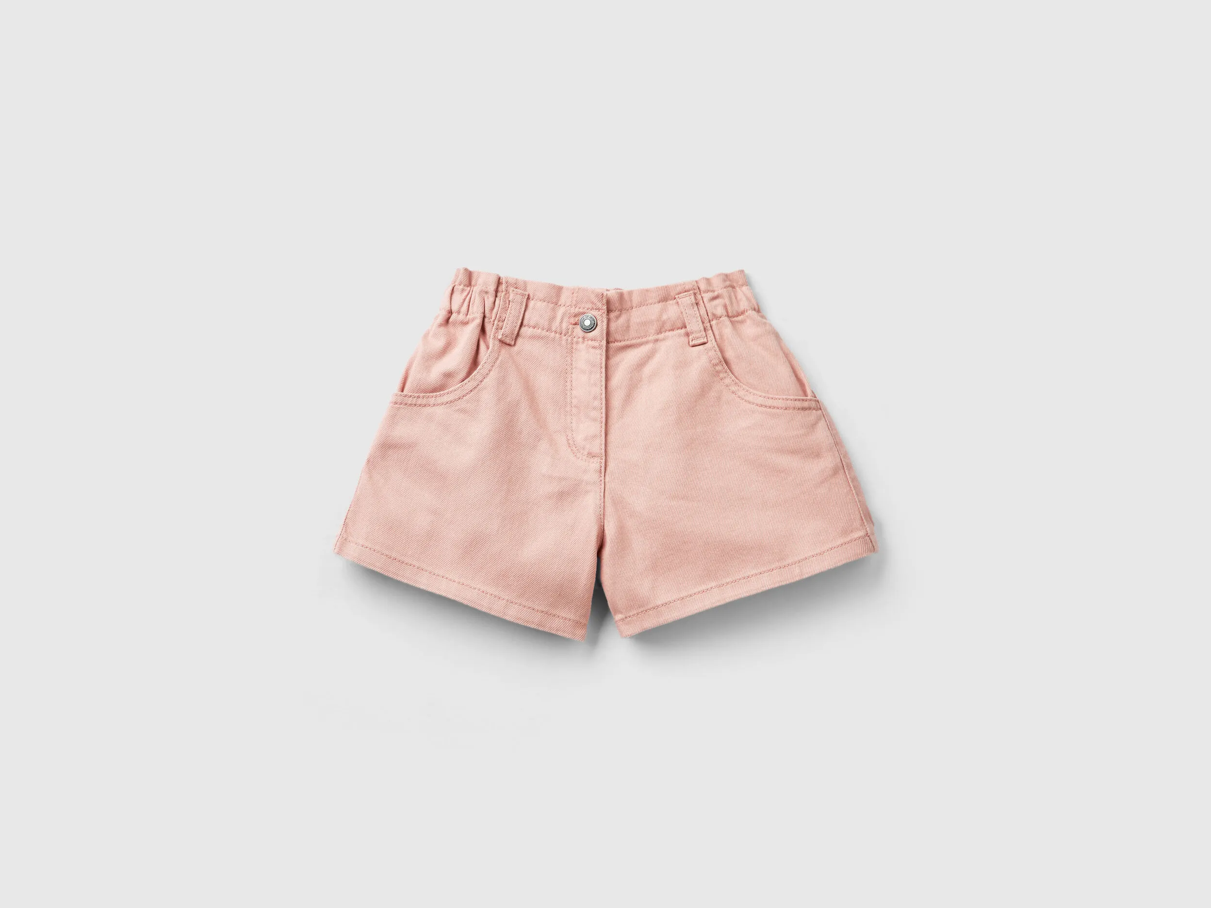 Pantalón corto paperbag de algodón elástico