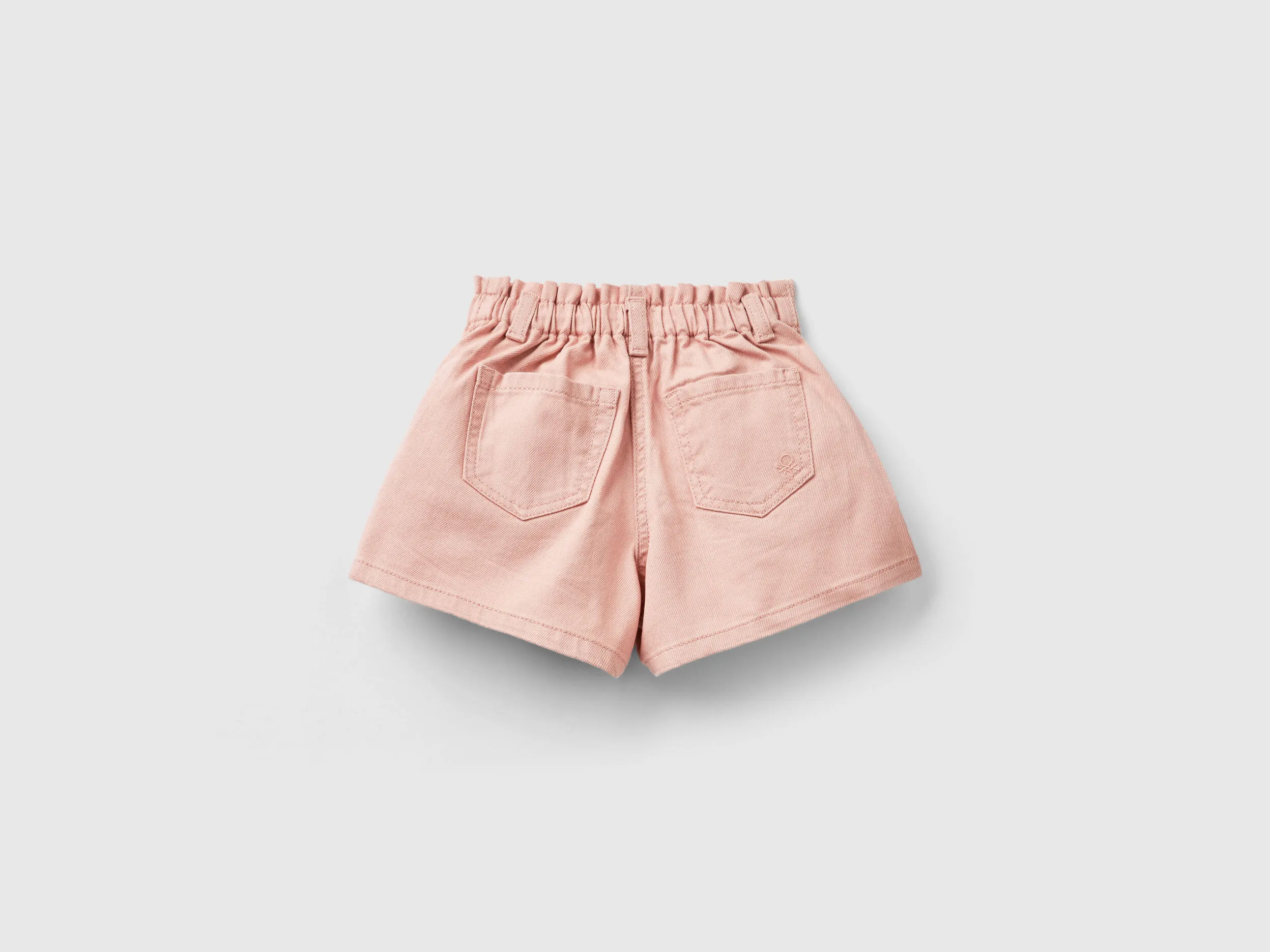Pantalón corto paperbag de algodón elástico