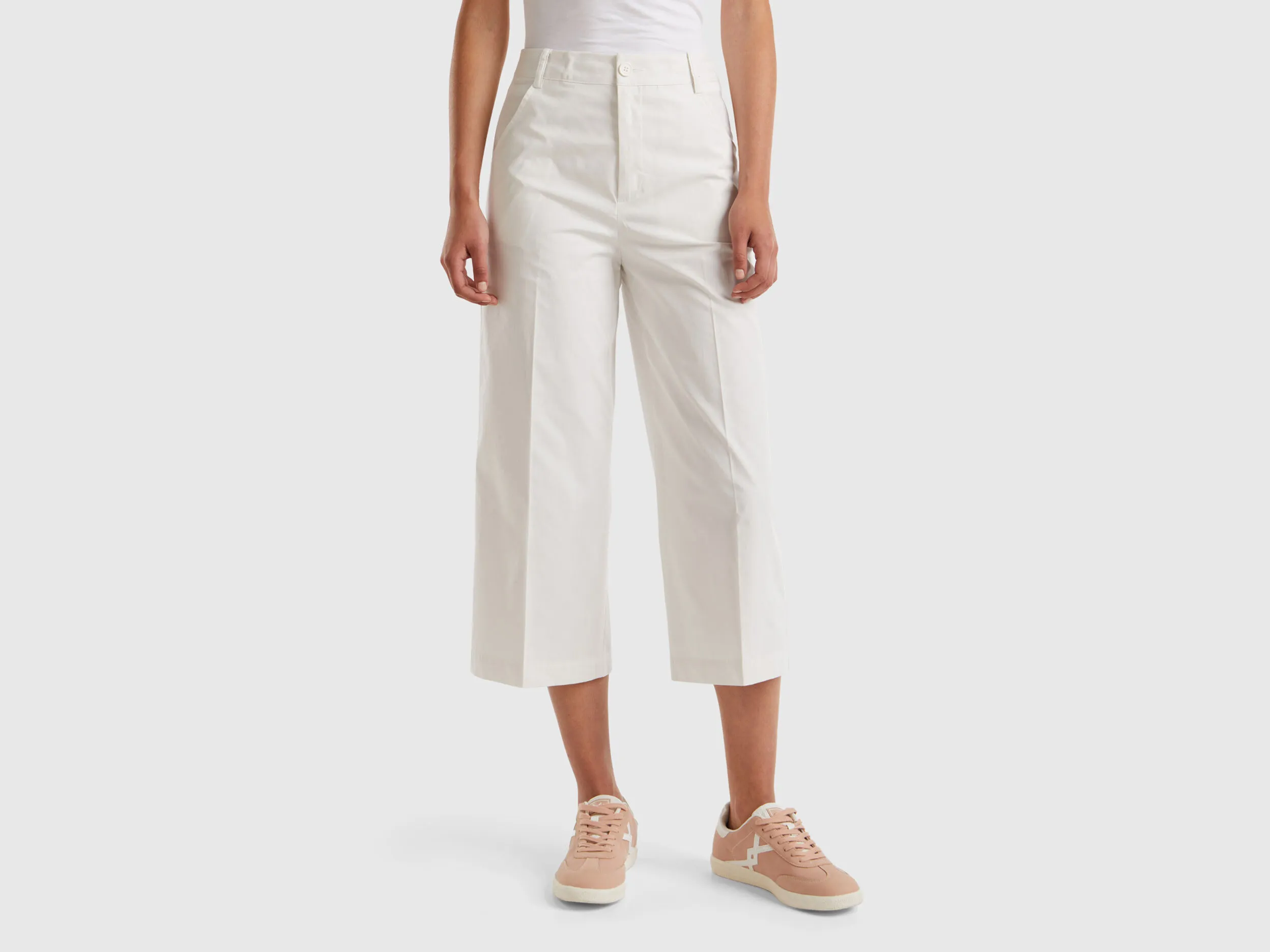 Pantalón cropped de 100 % algodón