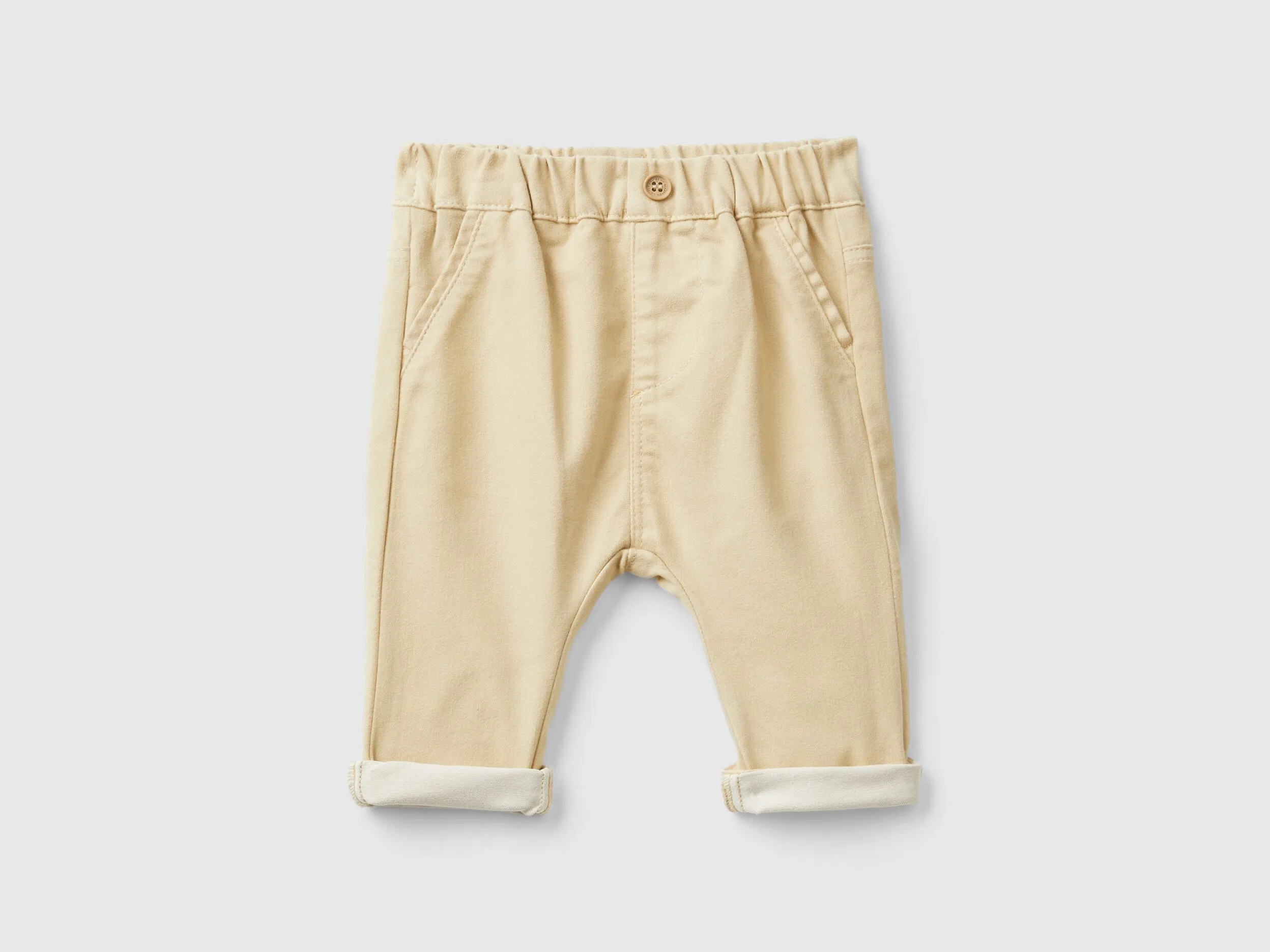 Pantalón de algodón elástico mixto