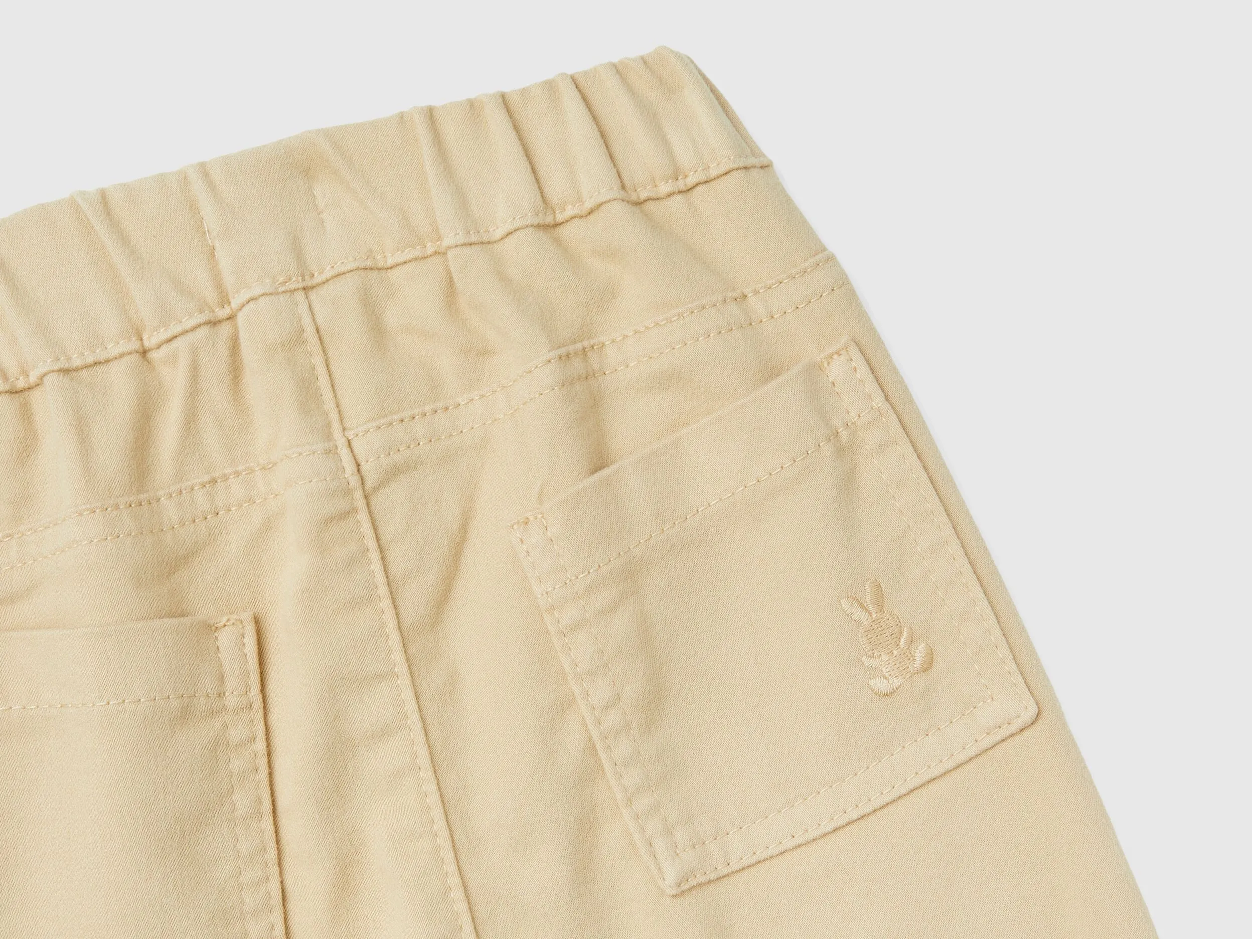 Pantalón de algodón elástico mixto
