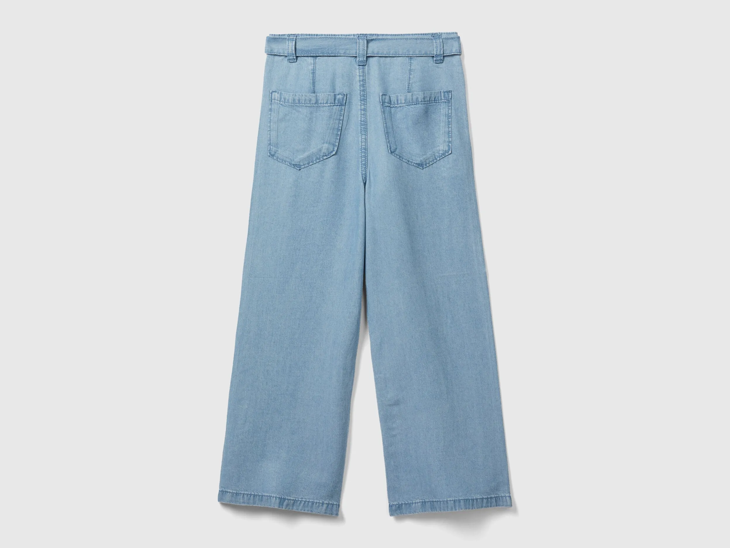 Pantalón wide fit de cambray