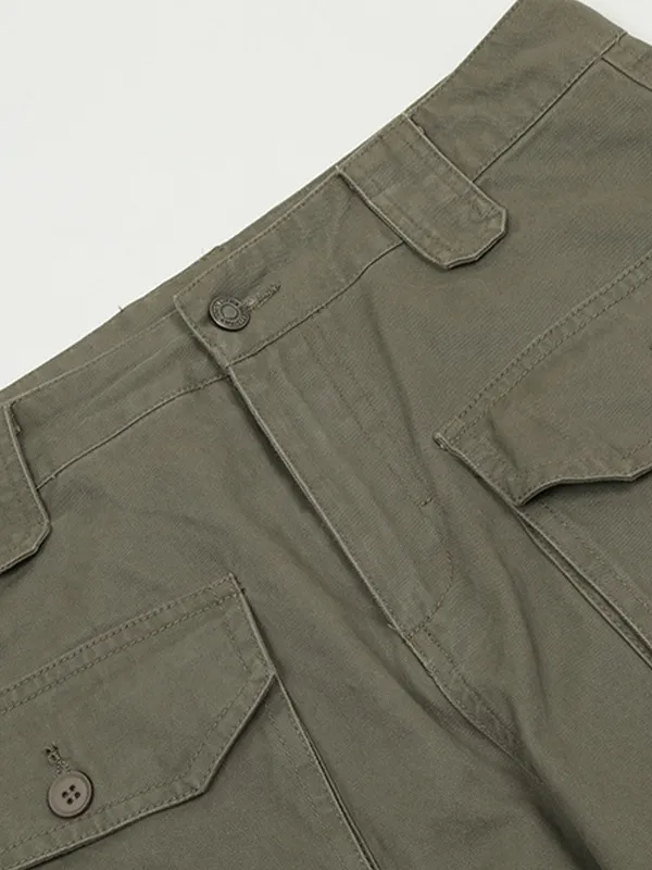Pantalones cargo rectos informales lisos para hombre