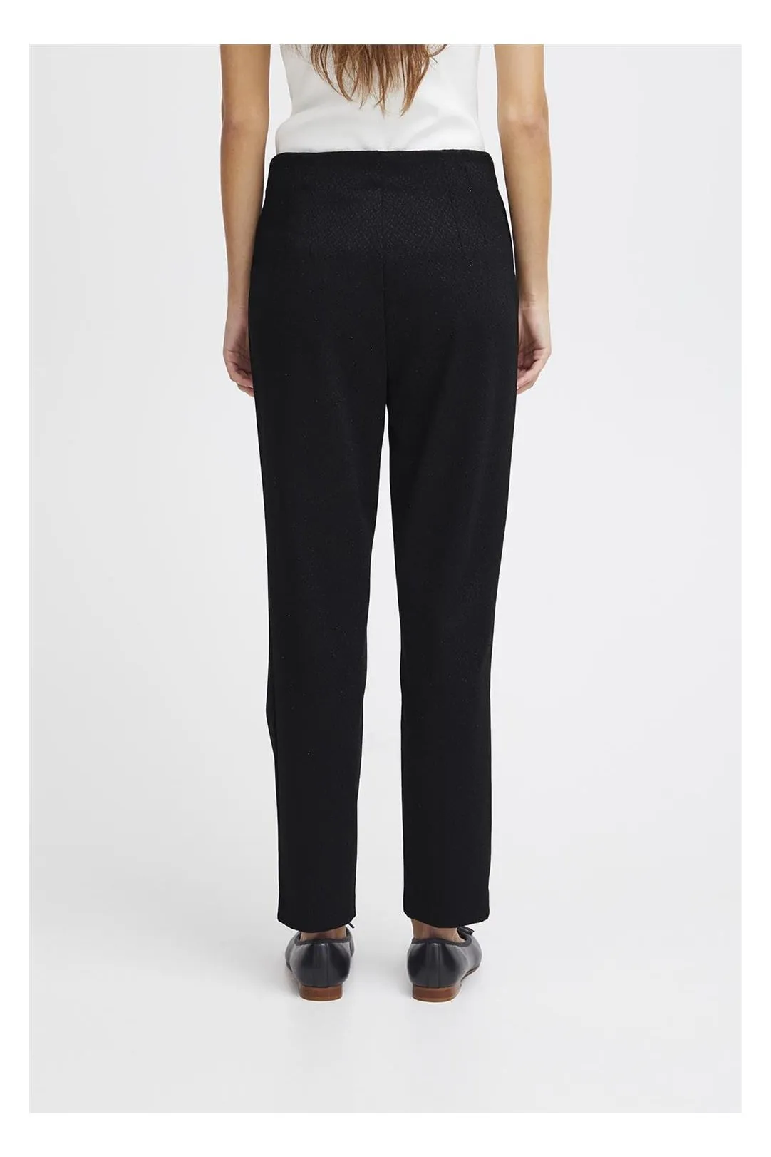 PANTALÓN JOGGER IHKATE BRILLOS NEGRO