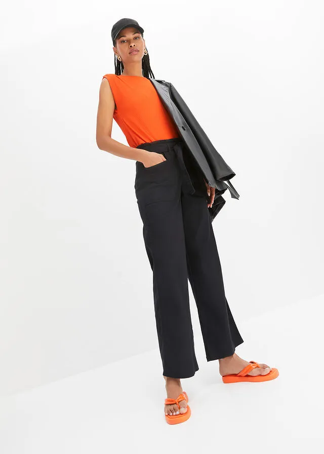 Pantalón capri Negro