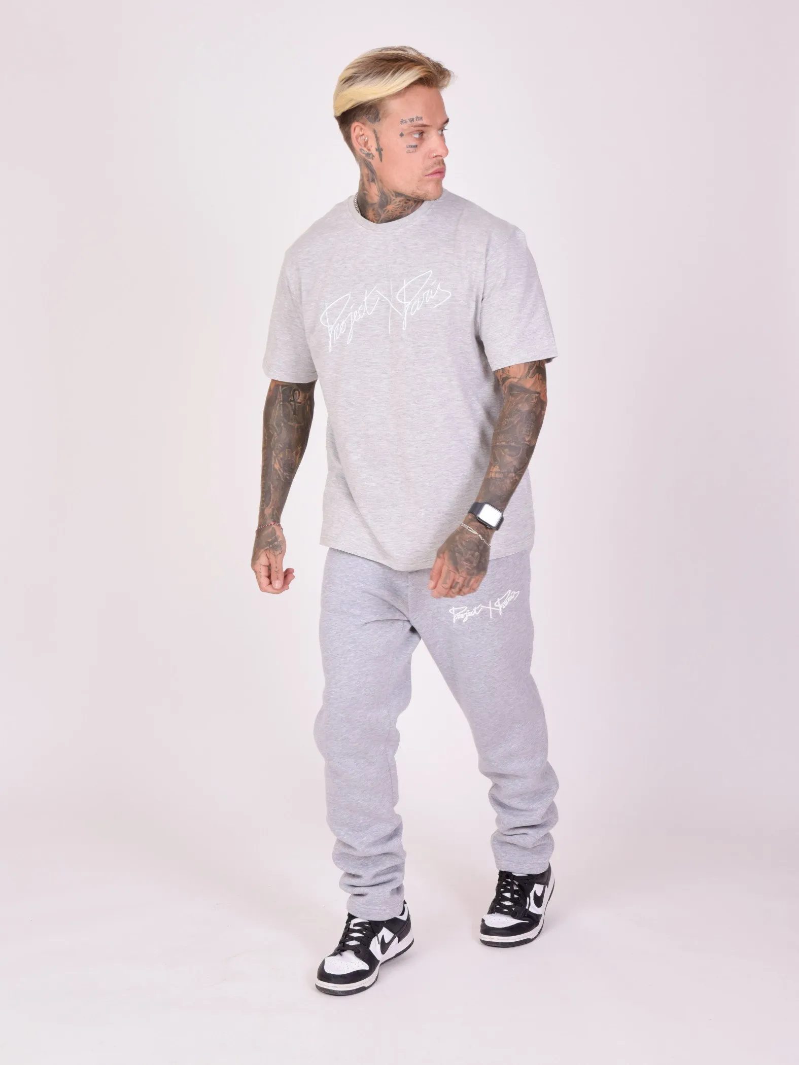 Pantalón de chándal básico con bordado completo del logotipo