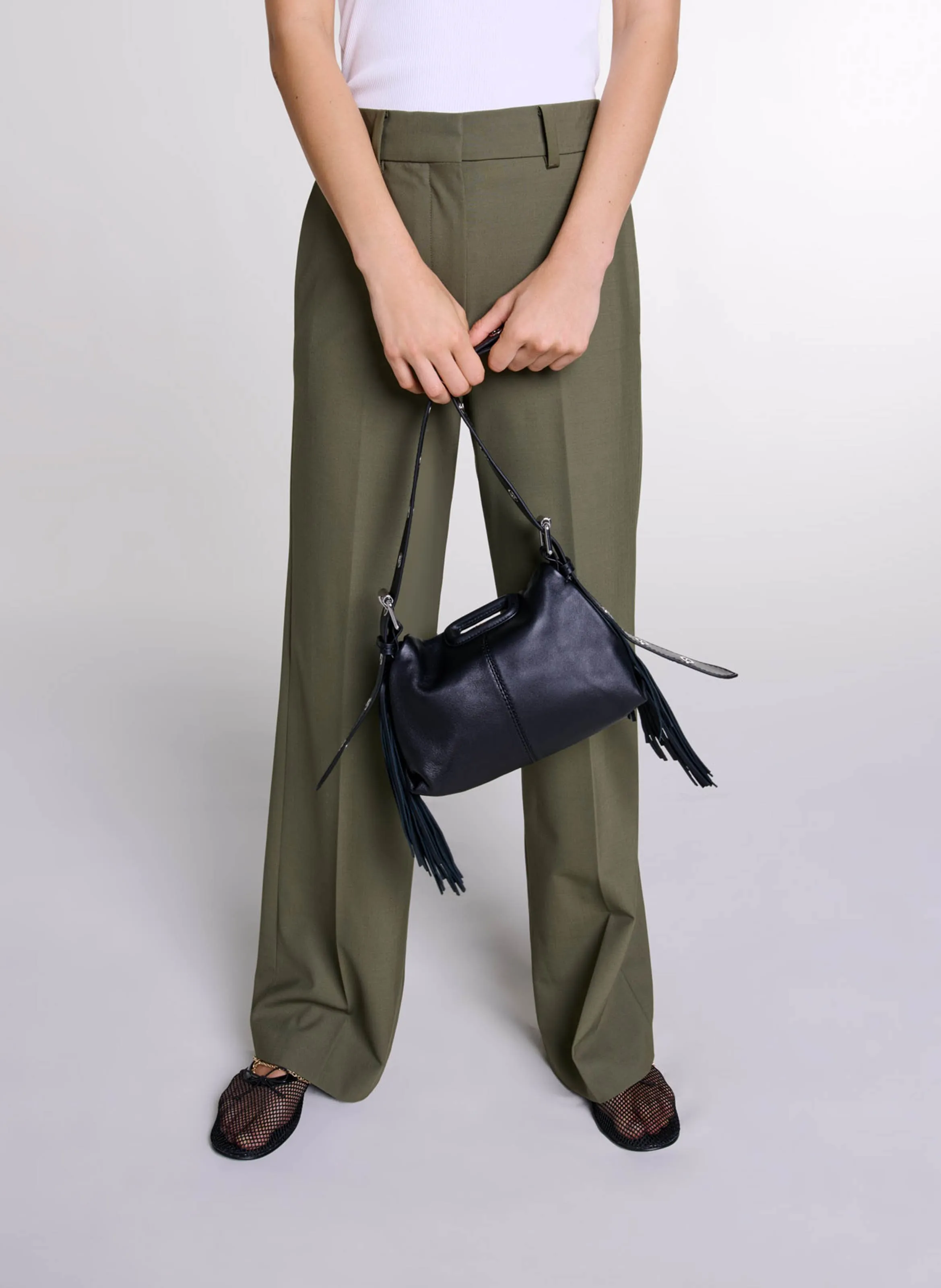Pantalón de sastre recto en caqui