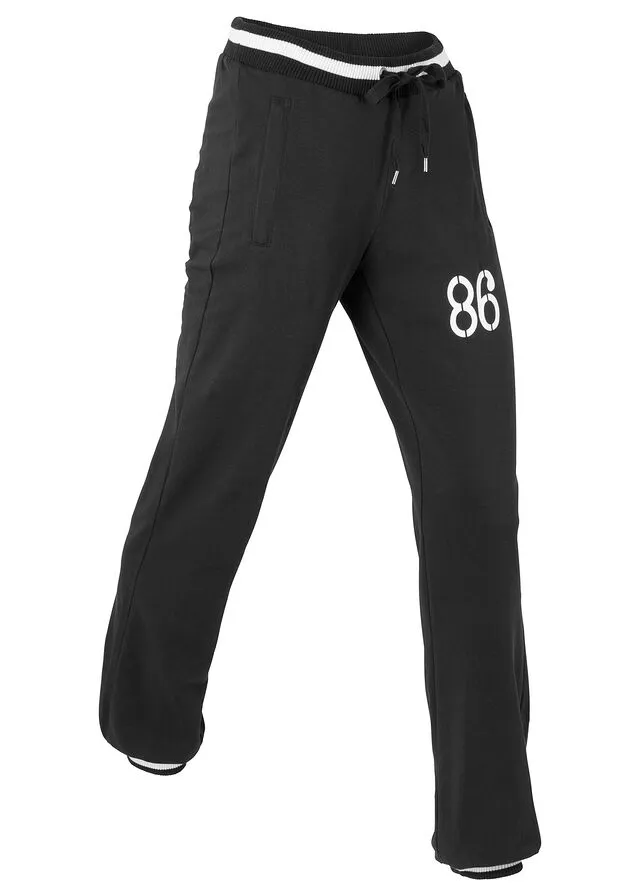 Pantalón deportivo con bolsillos con cierre Negro