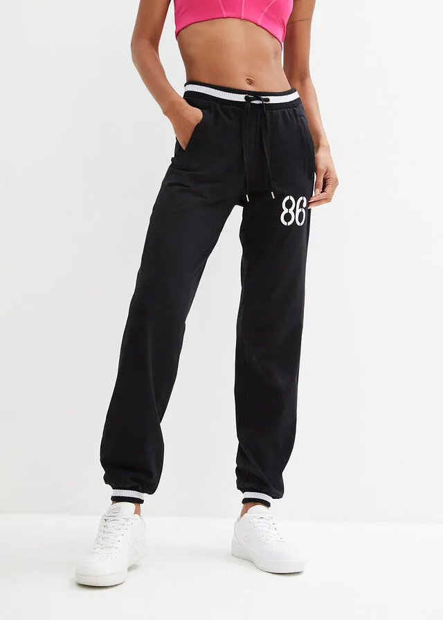 Pantalón deportivo con bolsillos con cierre Negro