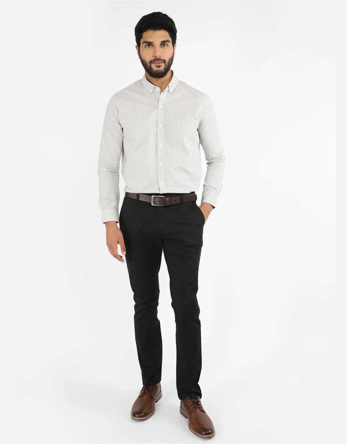 Pantalón regular fit negro