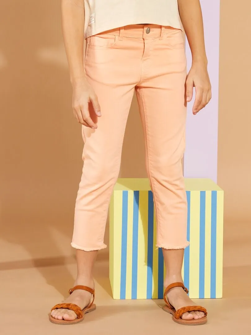 PANTALóN SKINNY DE TIRO ALTO  NARANJA