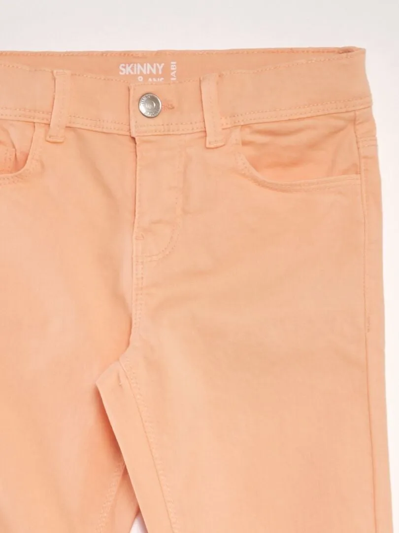 PANTALóN SKINNY DE TIRO ALTO  NARANJA