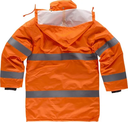 Parka acolchada, con cierre de cremallera Naranja