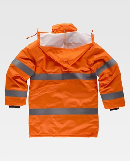 Parka acolchada, con cierre de cremallera Naranja
