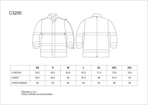 Parka acolchada, con cierre de cremallera Naranja