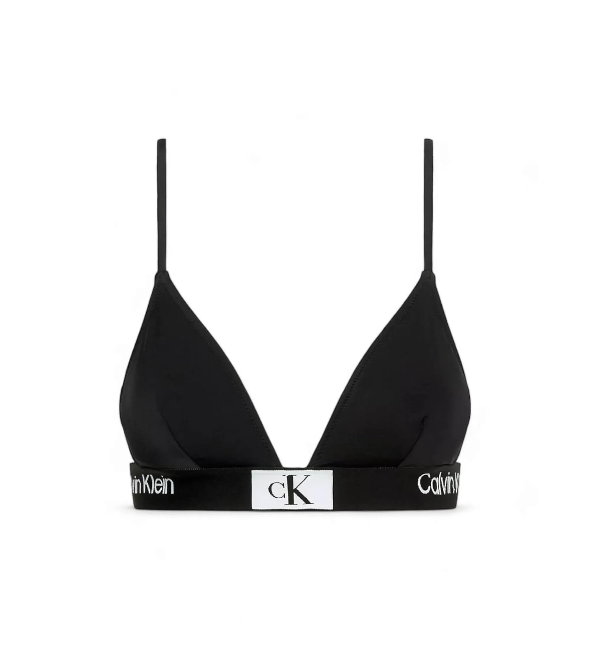 Parte de arriba de bikini de triángulo negro