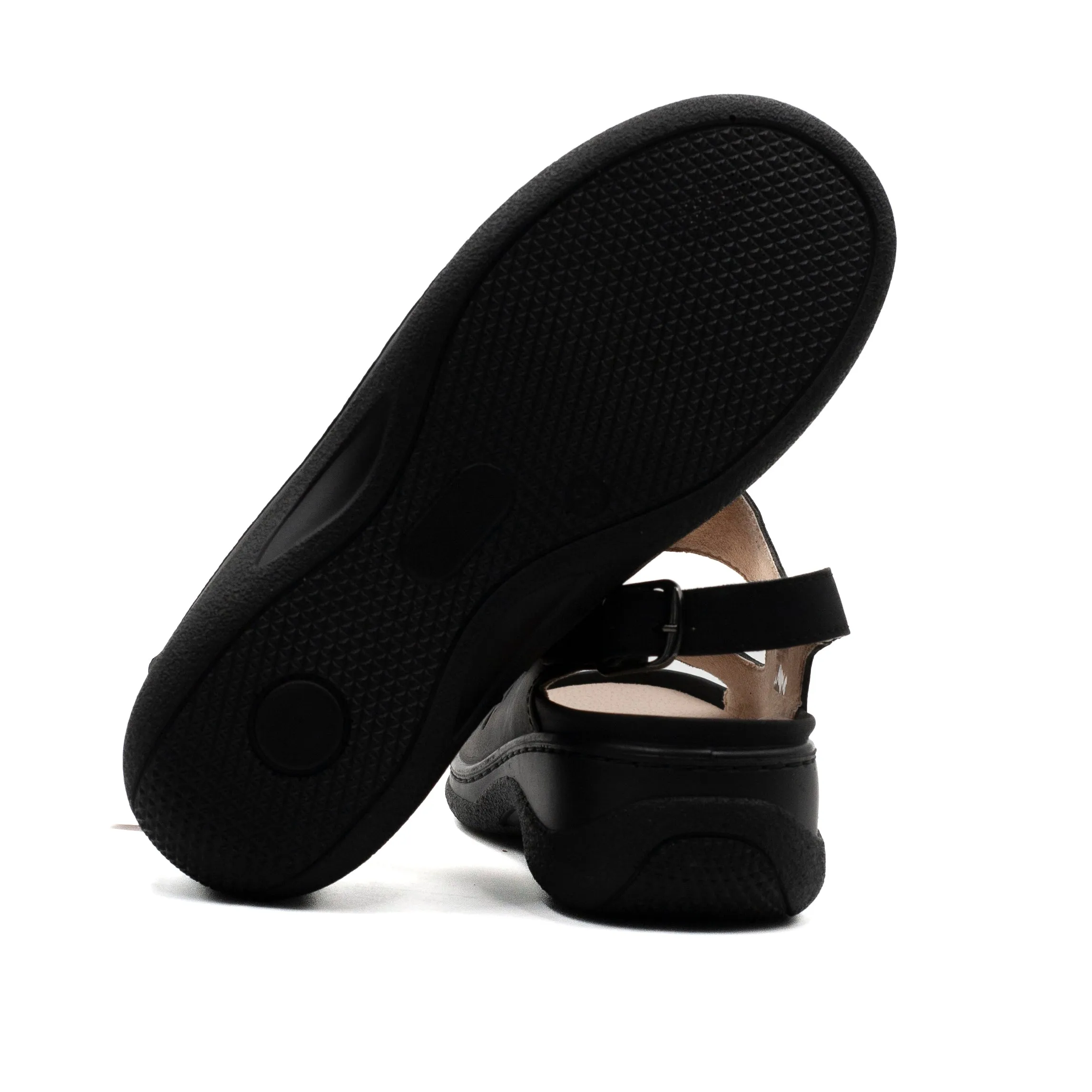 Passer Sandalia mujer con velcro color negro