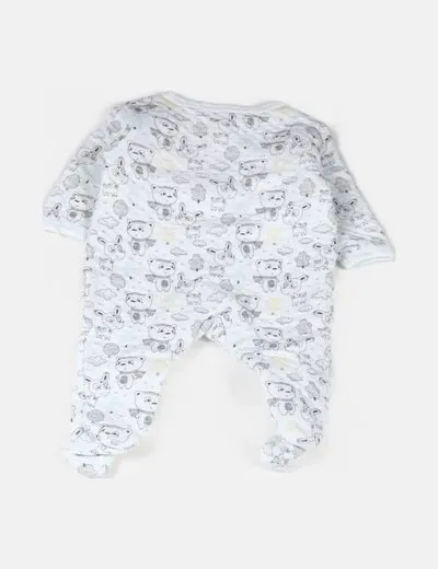 Pat & Ripaton Pijama blanco estampado animal