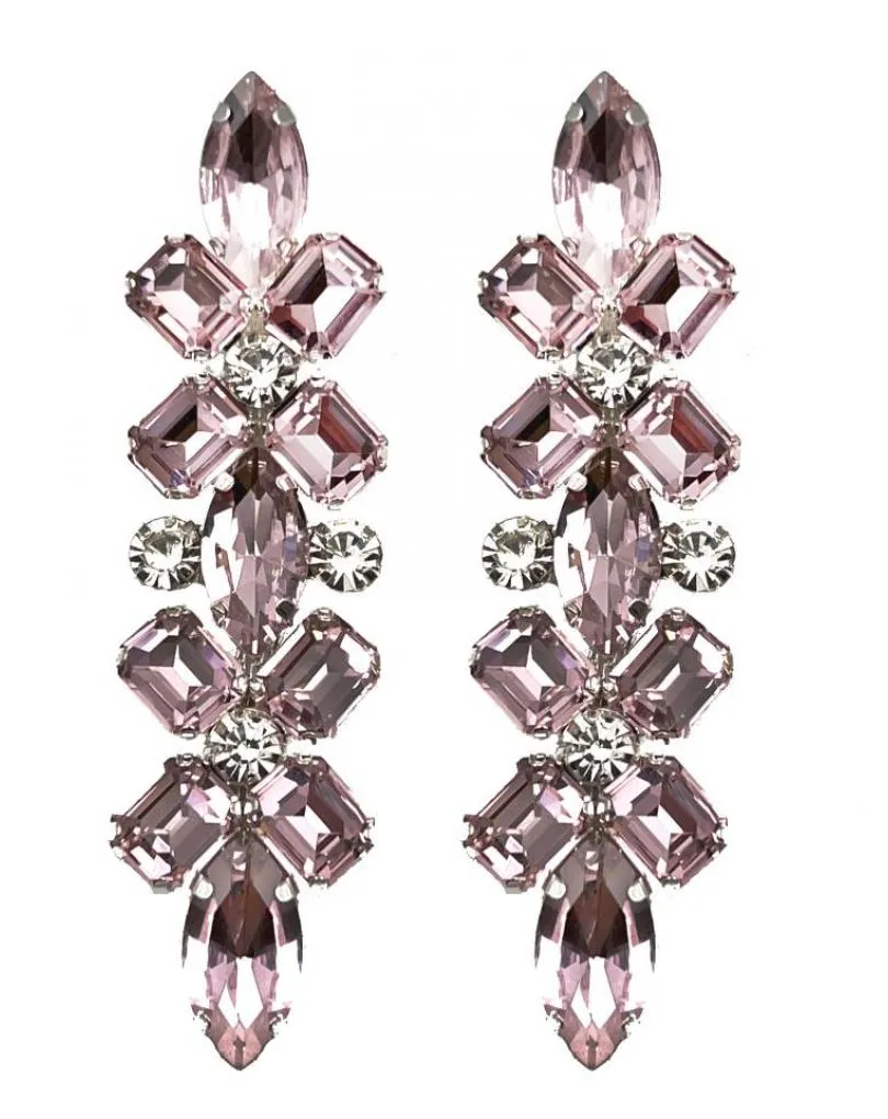 PENDIENTES DE FIESTA LILAS LARGOS PARA ESTAR DIVINA EN BODAS DE NOCHE