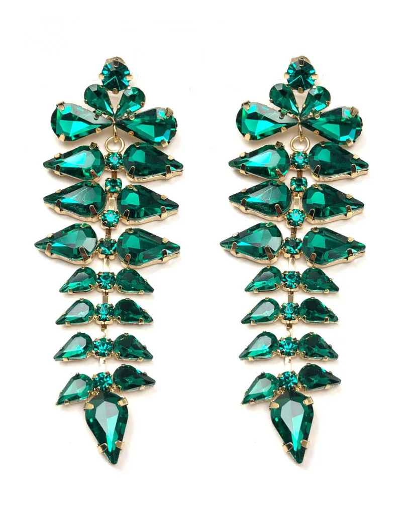 PENDIENTES DE FIESTA VERDES PARA UN LOOK DE NOCHE FABULOSO