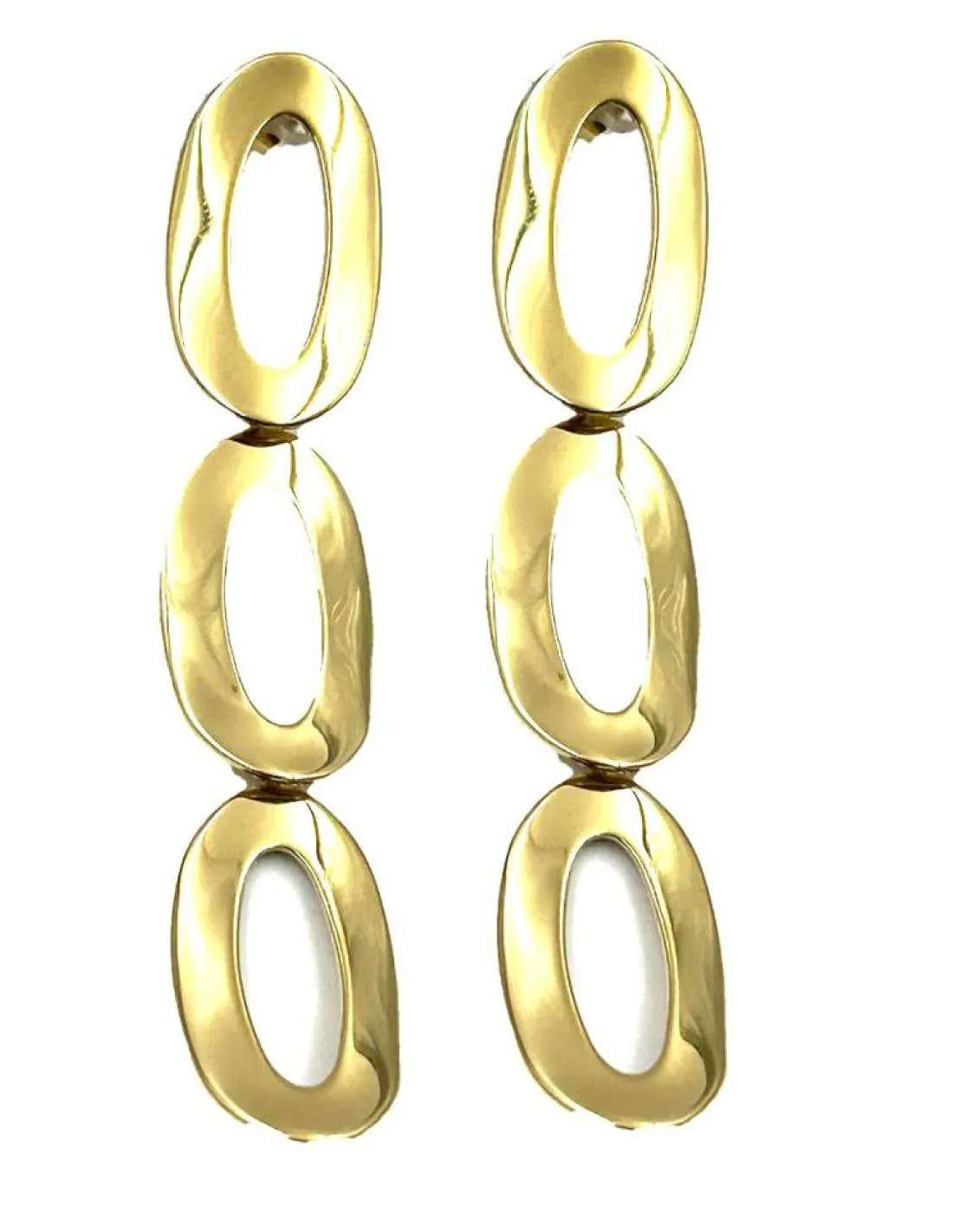 PENDIENTES LARGOS DE FIESTA DORADOS PARA NOCHE