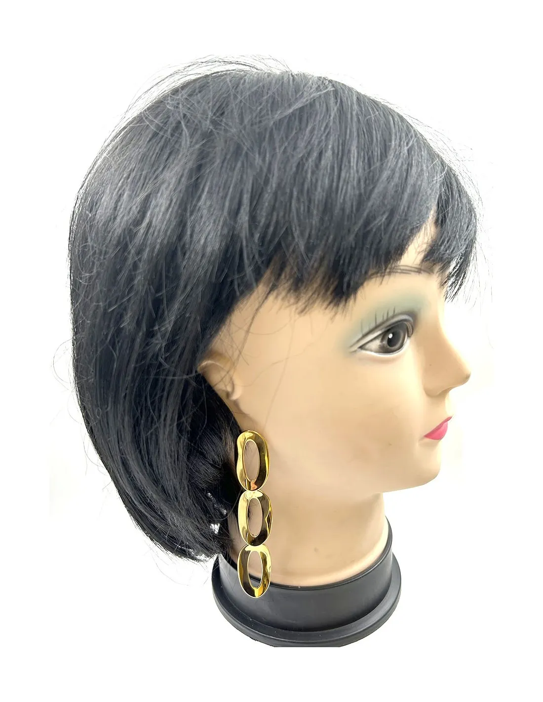 PENDIENTES LARGOS DE FIESTA DORADOS PARA NOCHE