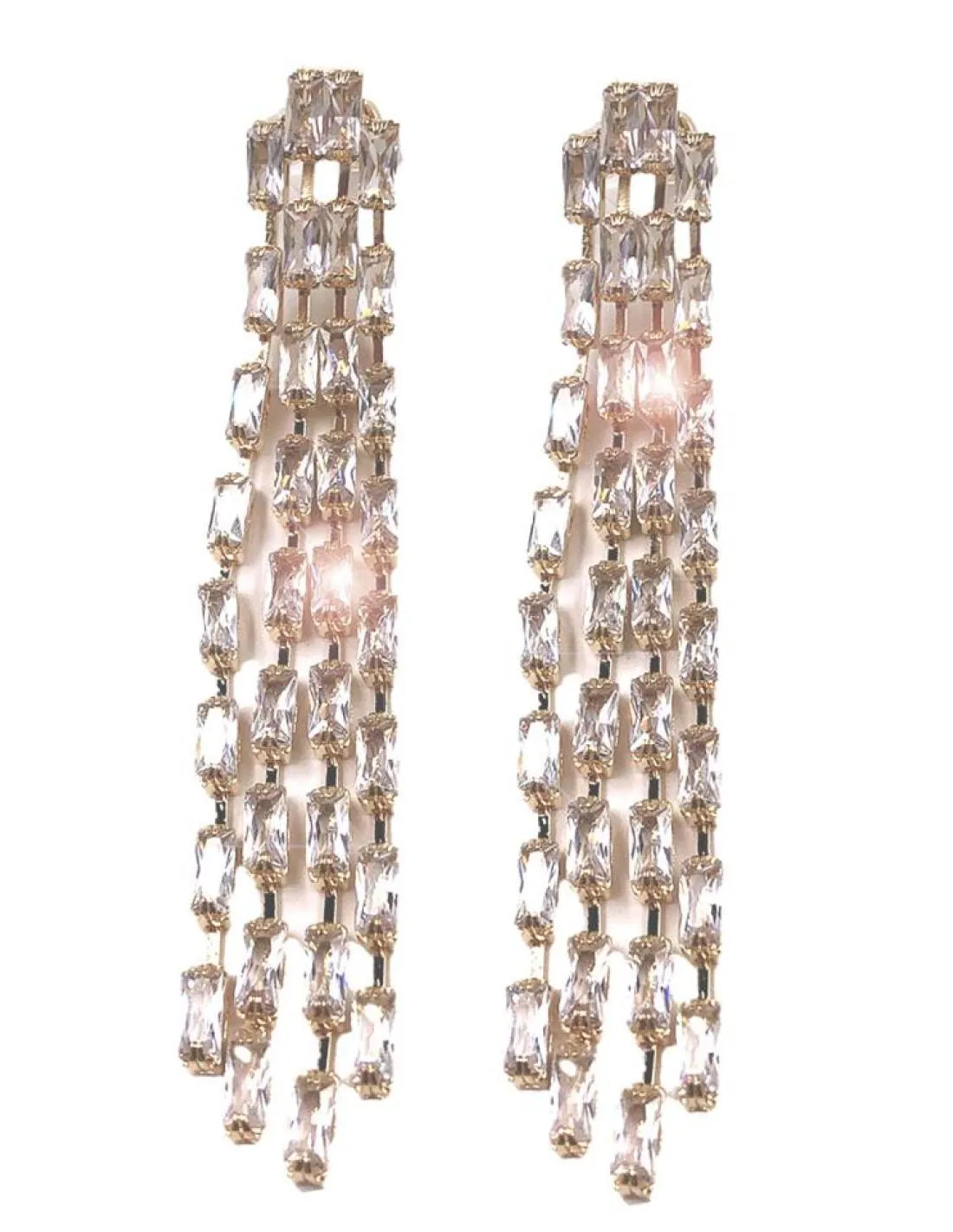 PENDIENTES LARGOS DORADOS ESPECIAL BODAS DE NOCHE Y EVENTOS