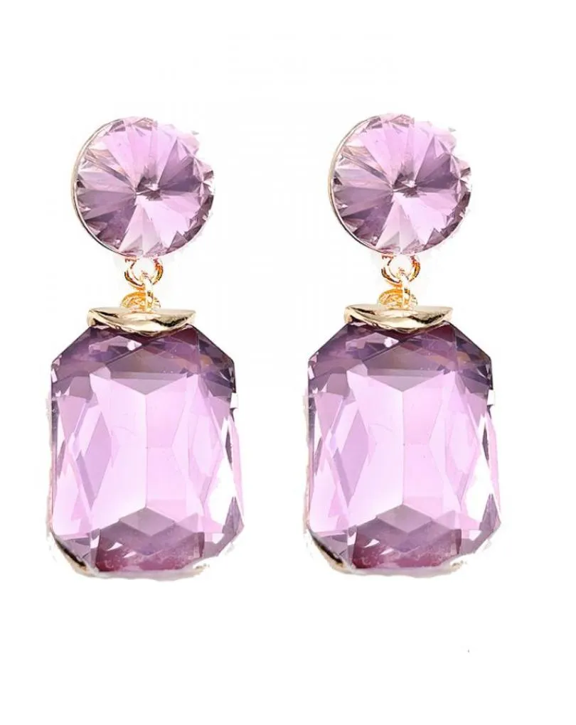 PENDIENTES LARGOS ROSAS DE FIESTA EXTRA BRILLO PARA BODAS NOCHE