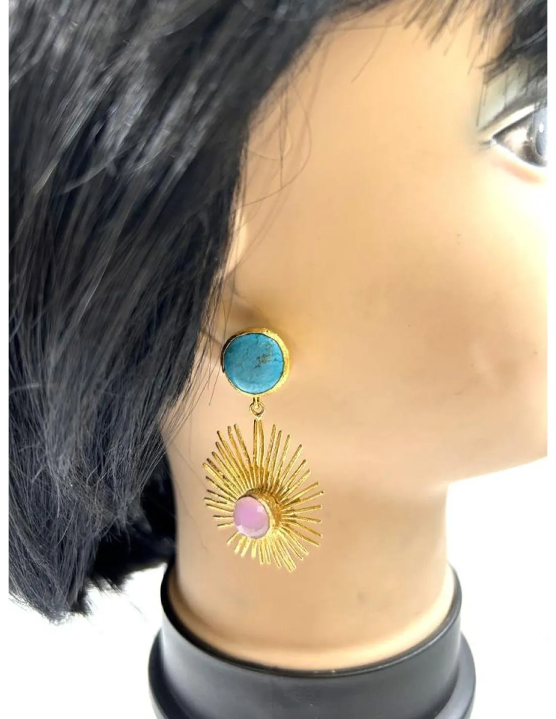PENDIENTES MUJER DORADOS PARA BODAS Y EVENTOS