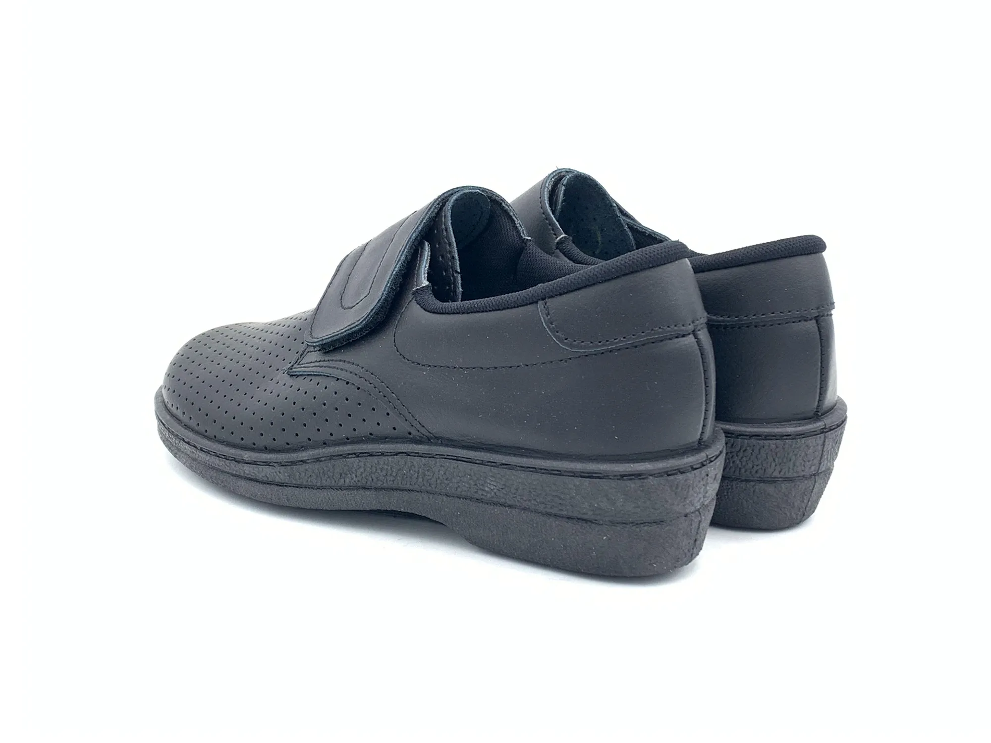 Percla 18793 Zapato Cerrado Velcro Piel Negro Mujer