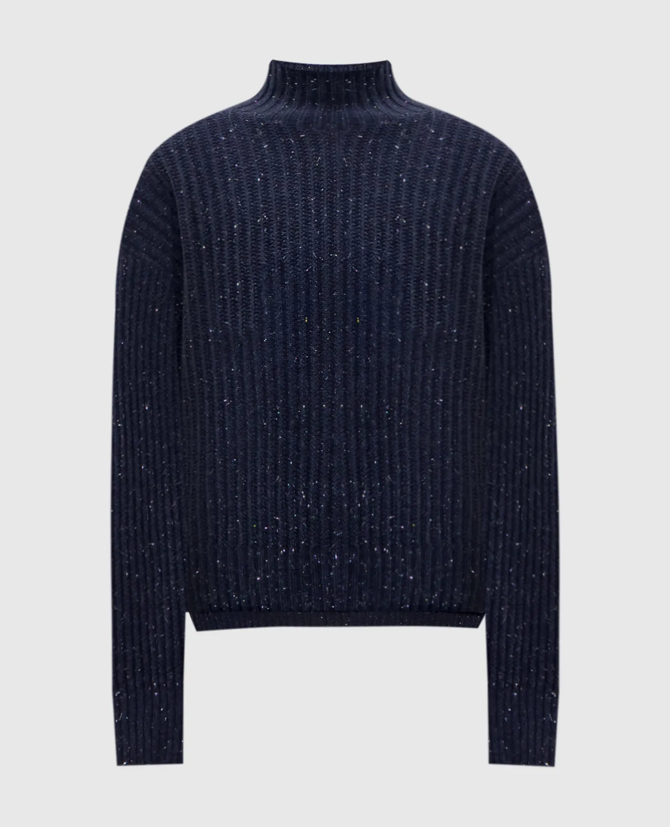 Peserico Blue sweater with wool and silk with lurex