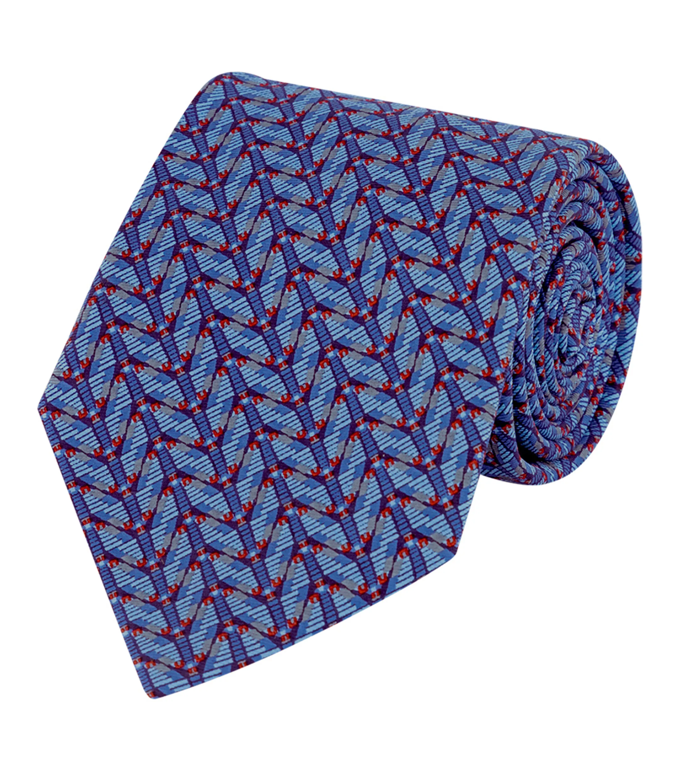 Pineda Covalin Corbata ancha de seda azul Pirámide de Teotihuacán