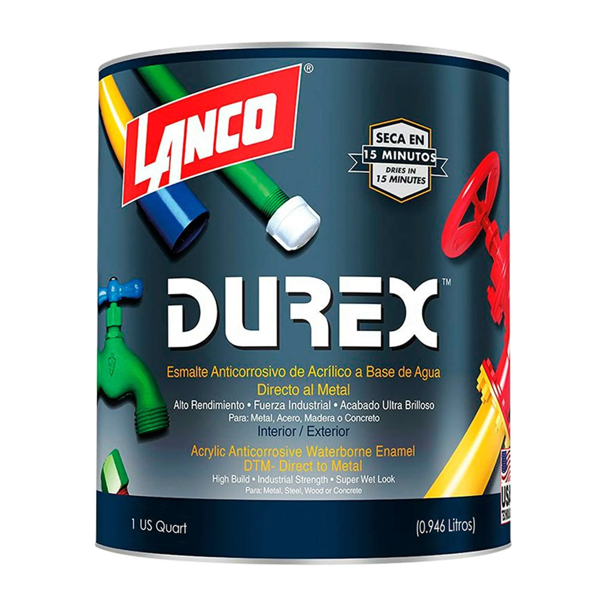 Pintura Anticorrosiva Blanco Mate 1/4 Galón