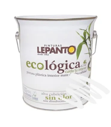 PINTURA PLáSTICA ECOLóGICA DE INTERIOR LEPANTO  ALGODóN MATE 15L