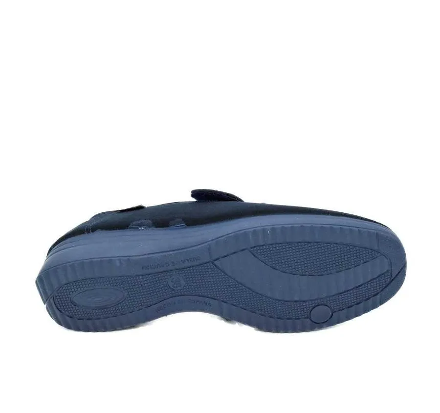 PLAYERA CALLE MURO DE MUJER ANATÓMICA MOCASÍN VELCRO TELA MARINO
